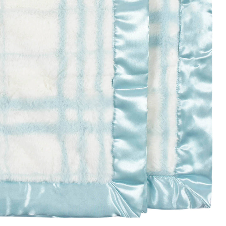 Blue Plaid Plush Blanket