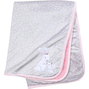 Girls Mommy & Me Bunny Plush Blanket-Gerber Childrenswear