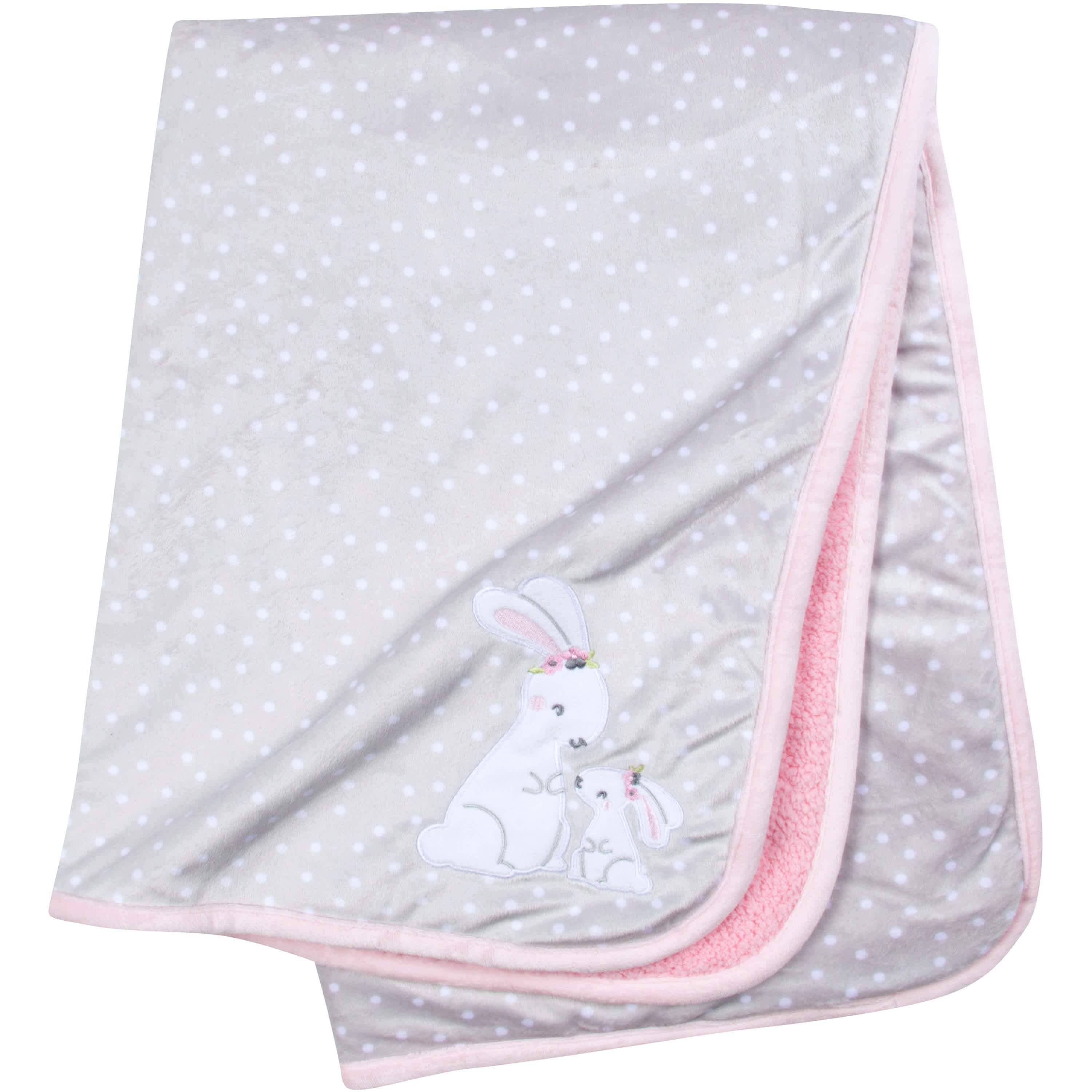 Girls Mommy & Me Bunny Plush Blanket-Gerber Childrenswear