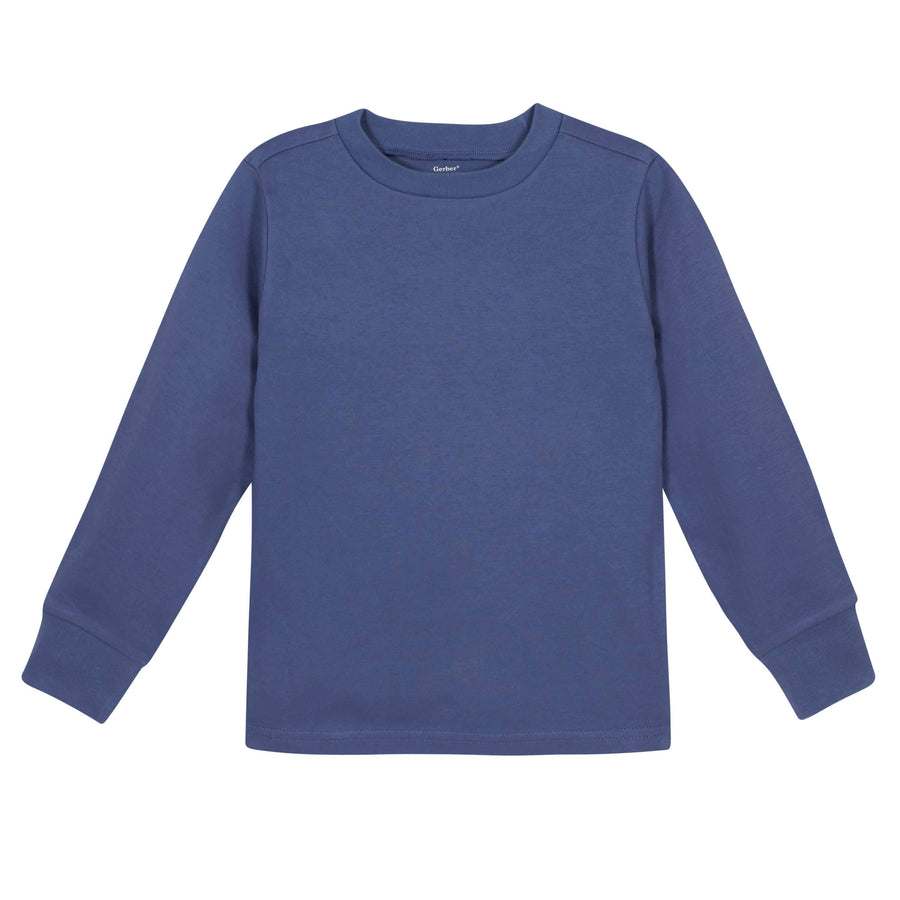 Gerber® Premium Long Sleeve Tee Shirt - Blue-Gerber Childrenswear