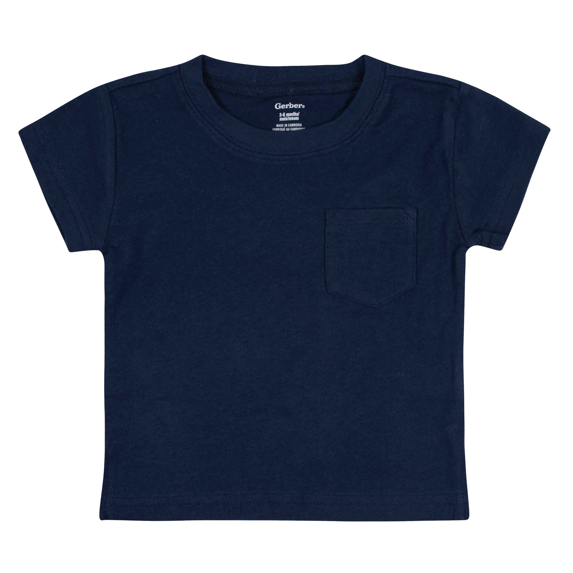 3-Pack Baby & Toddler Boys Royal Blues Short Sleeve Pocket Tees-Gerber Childrenswear