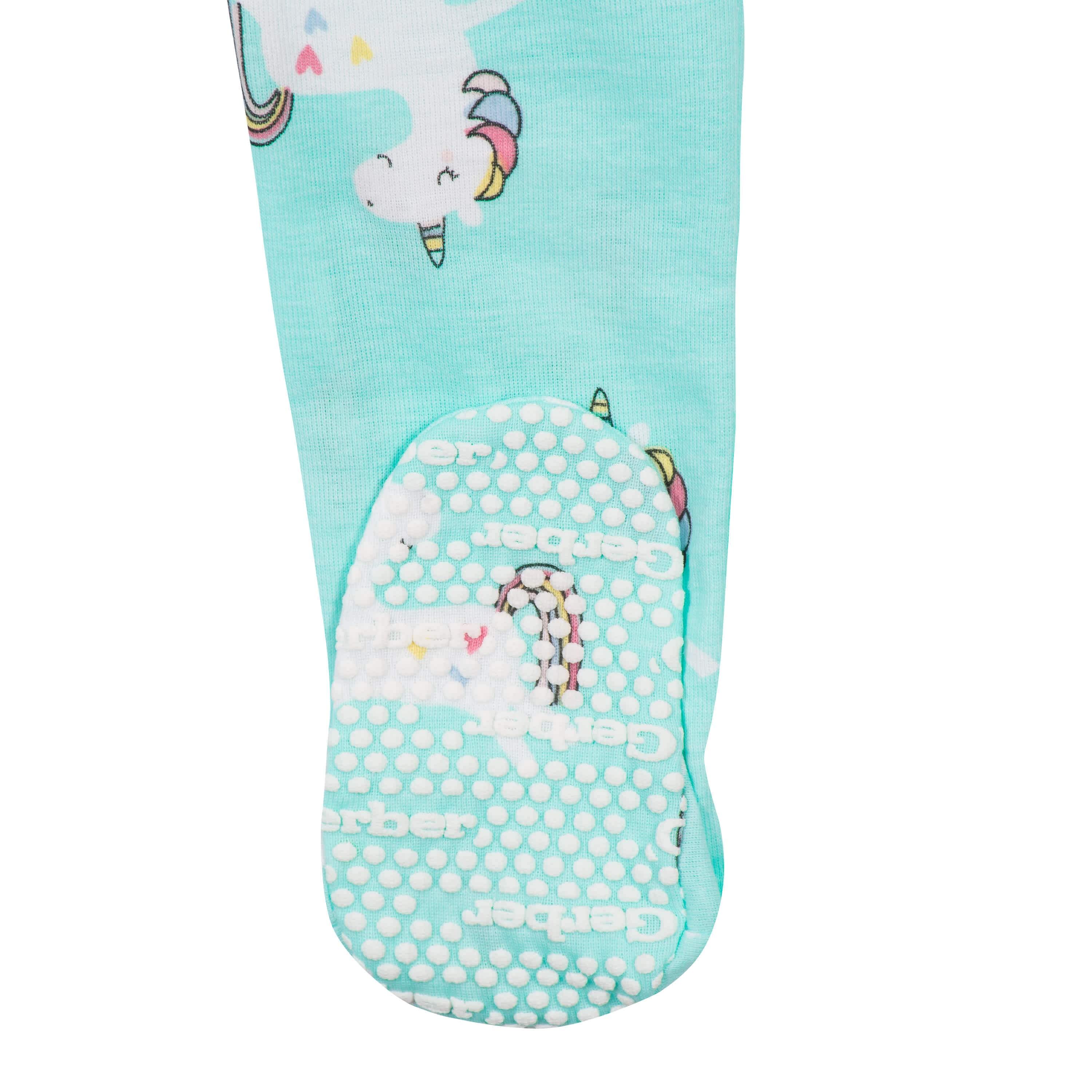 2-Pack Baby & Toddler Girls Unicorns Snug Fit Footed Cotton Pajamas-Gerber Childrenswear