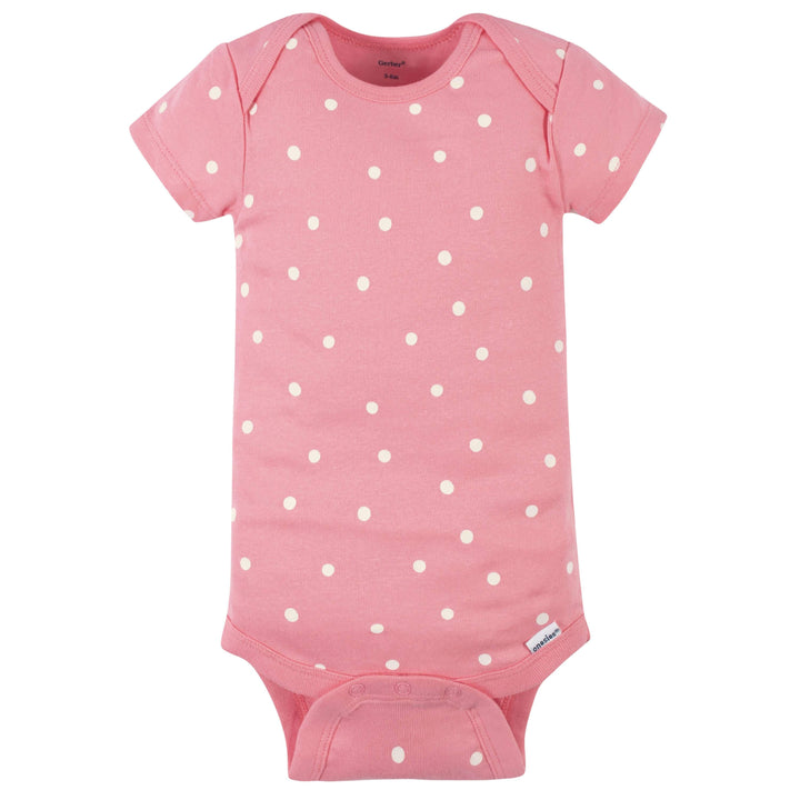 4-Pack Baby Girls Princess Short Sleeve Onesies® Bodysuits-Gerber Childrenswear