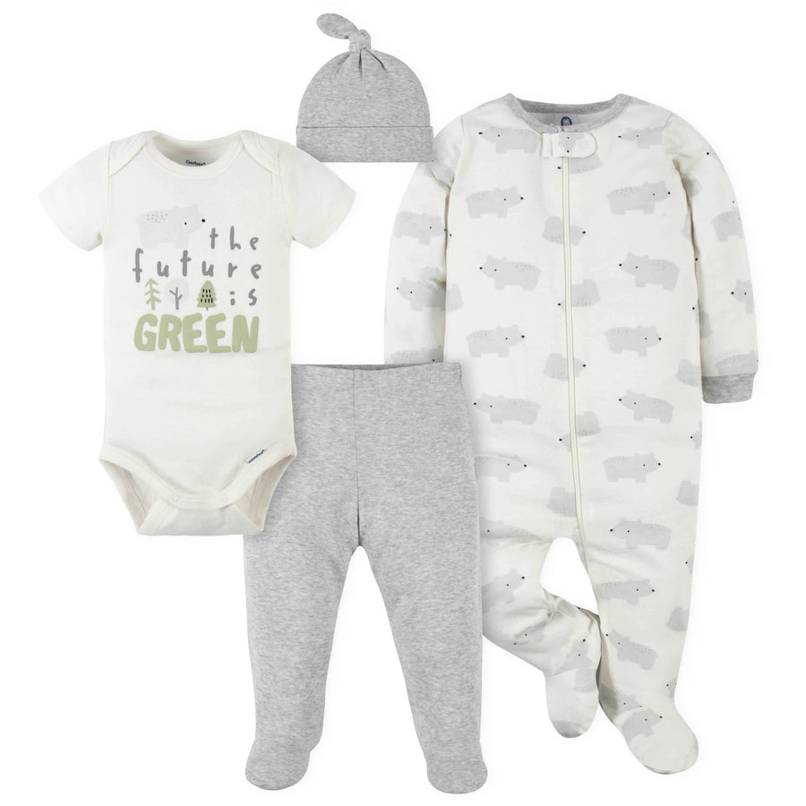 4-Piece Baby Boys Bear Outfit Set-Gerber Childrenswear