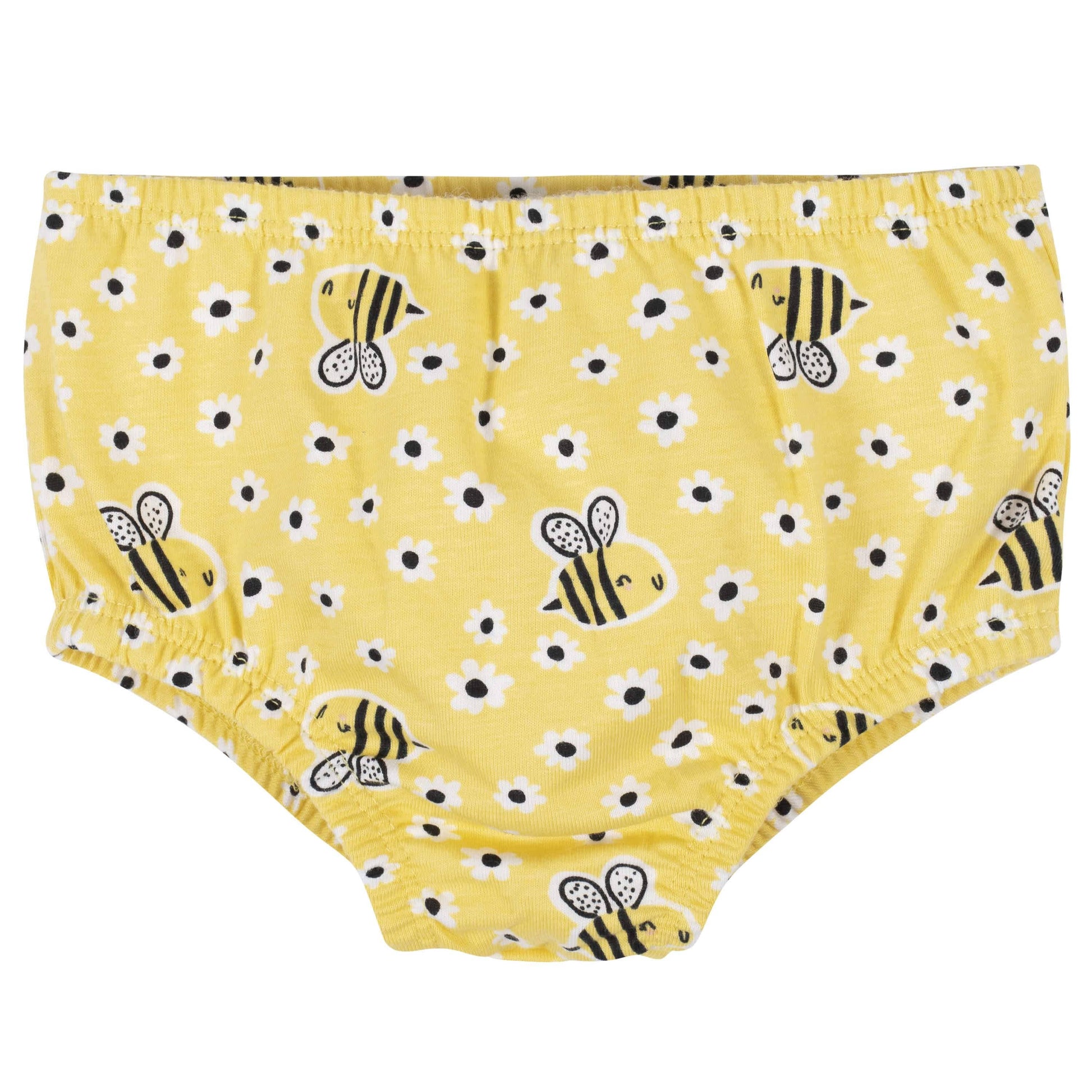 3-Piece Baby & Toddler Girls Bee Garden Dress, Diaper Cover & Sun Hat Set-Gerber Childrenswear
