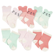 6-Pack Baby Girls Rainbow Wiggle-Proof™ Socks-Gerber Childrenswear