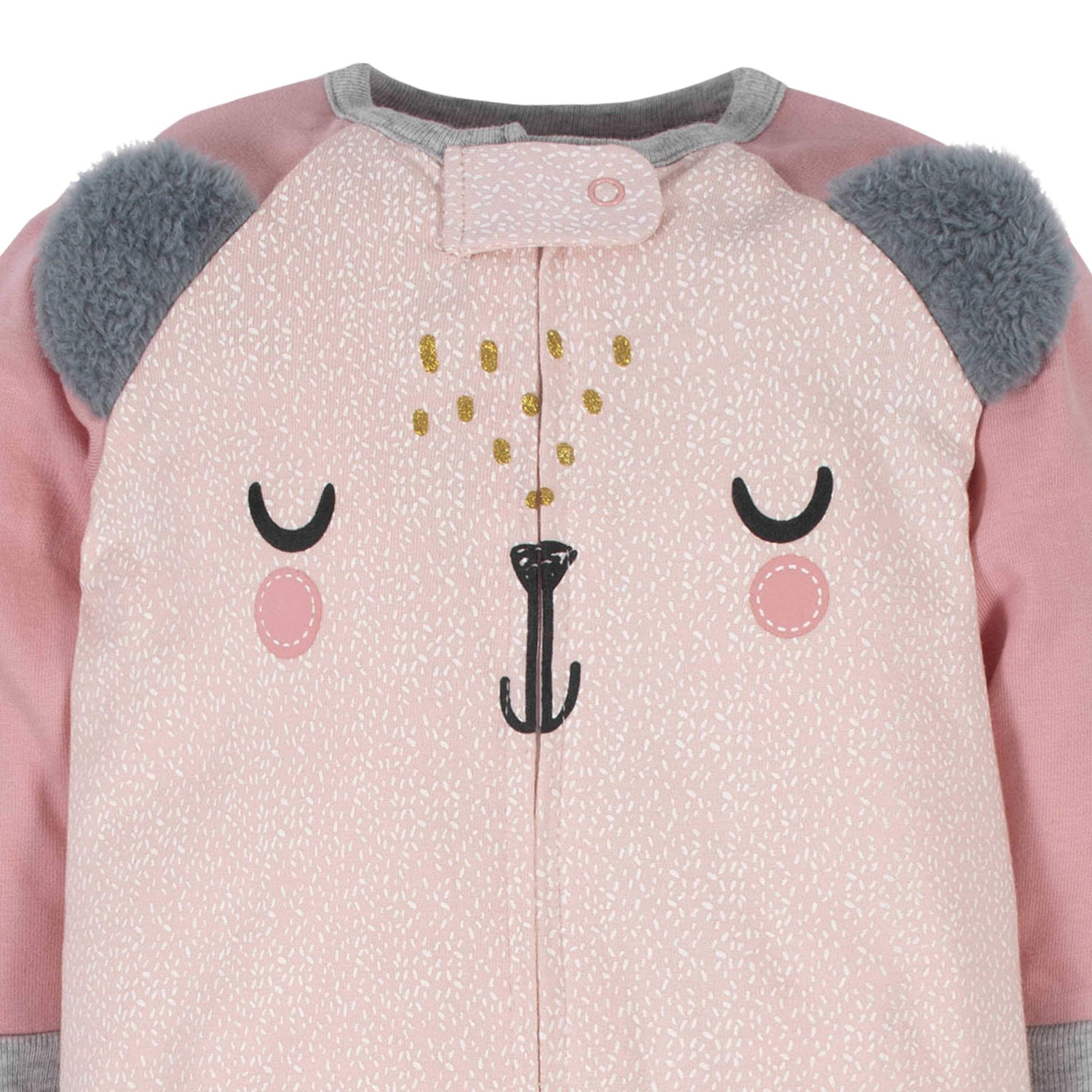 18-Piece Baby Girls Bear Sleep 'N Play, Onesies® Bodysuit, and Burpcloth Set-Gerber Childrenswear