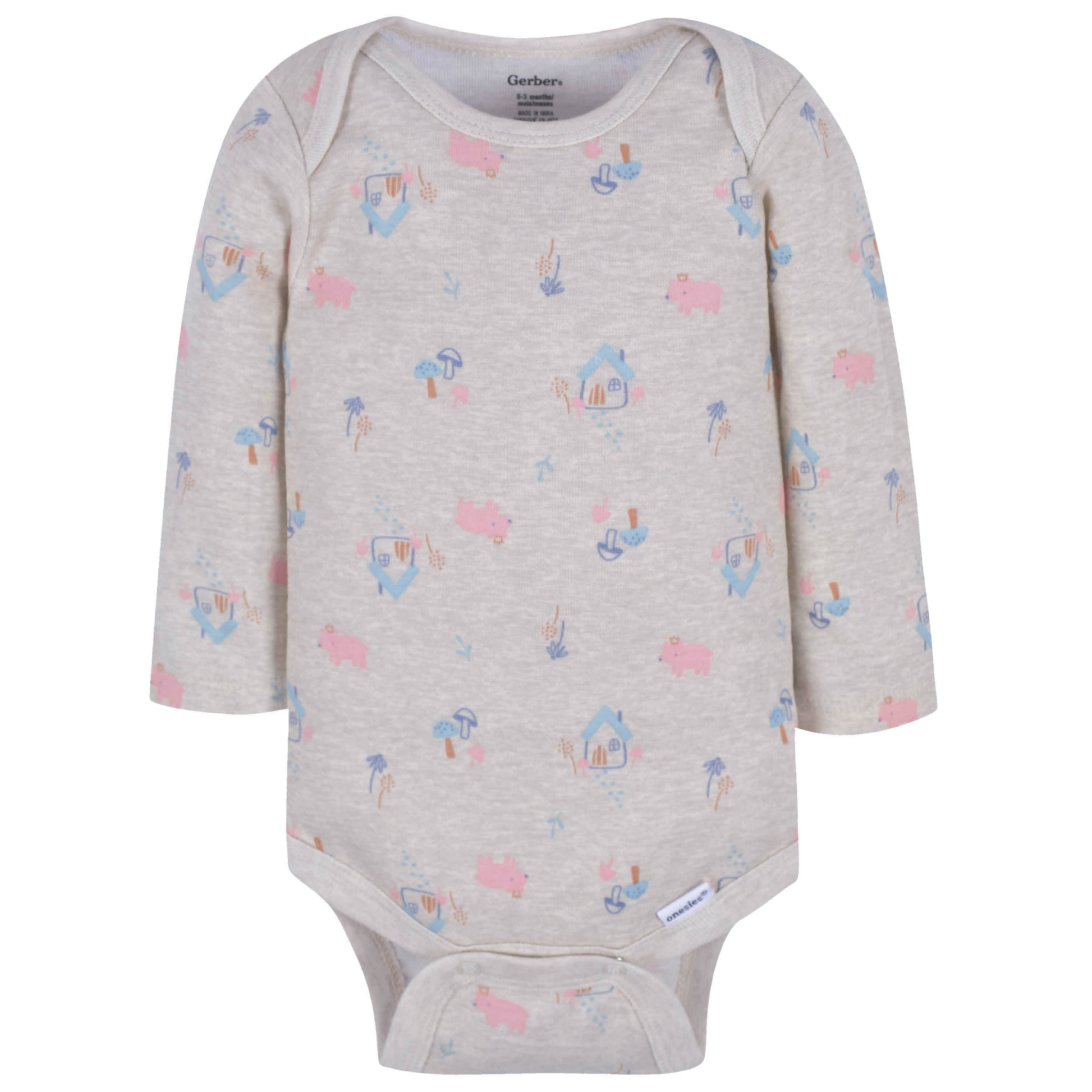 3-Pack Baby Girls Bear Fairy Long Sleeve Onesies® Bodysuits