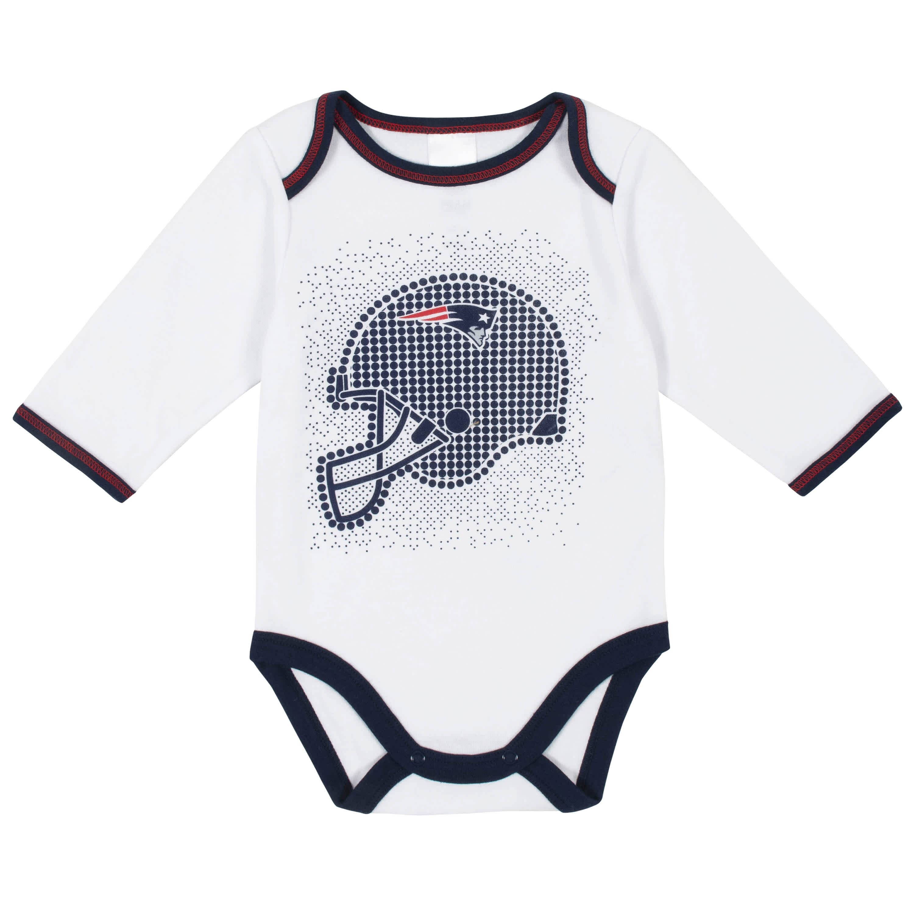 New England Patriots 3-Piece Baby Boys Bodysuit, Pant, and Cap Set-Gerber Childrenswear