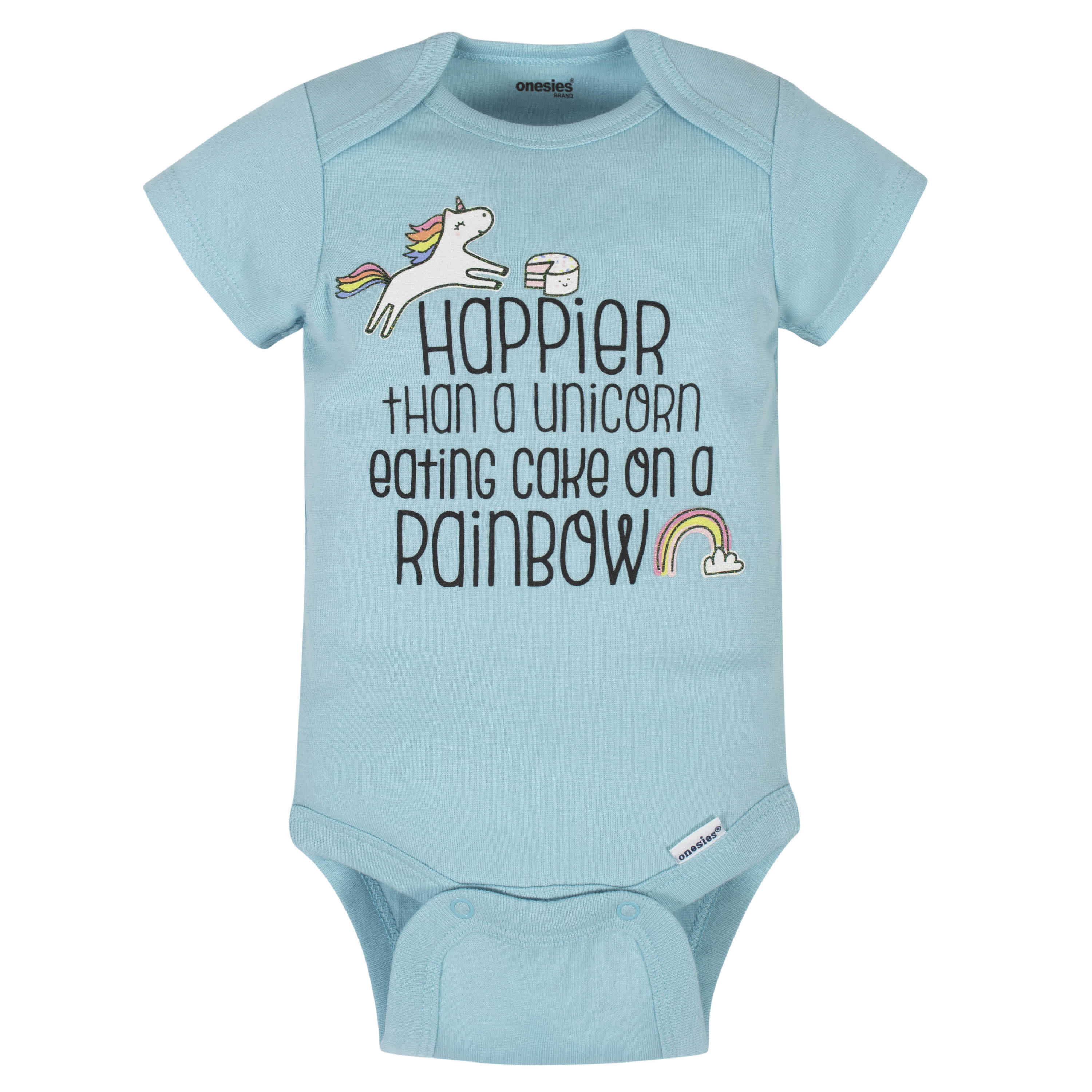 8-Pack Baby Girls Unicorns Onesies® Brand Bodysuits-Gerber Childrenswear