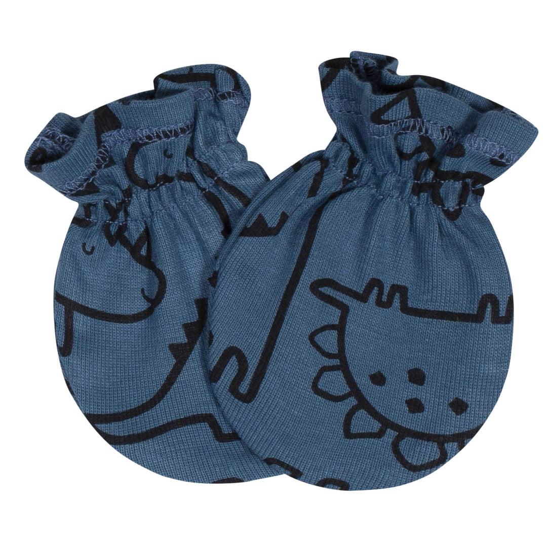 8-Piece Baby Boys Dino Caps & Mittens Set-Gerber Childrenswear