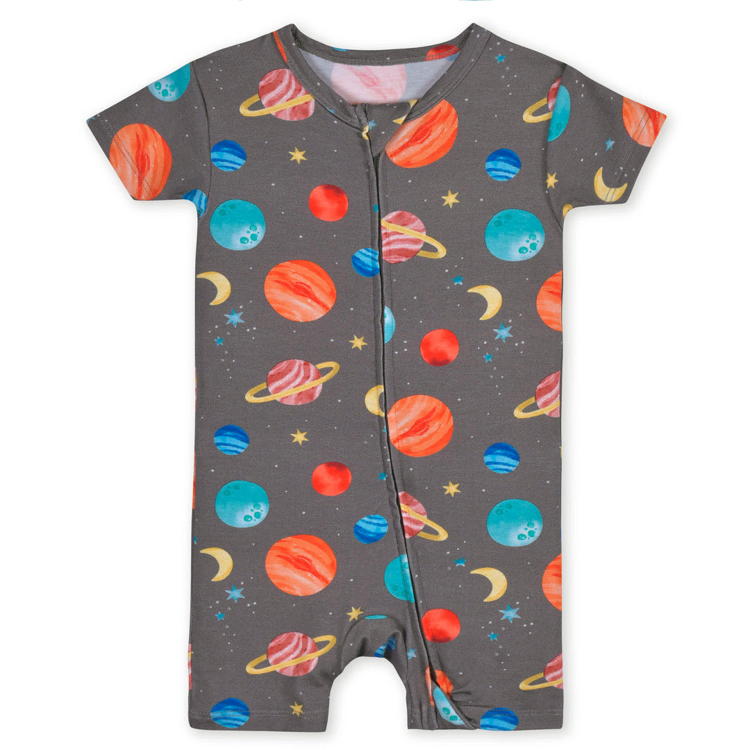Baby Outer Space Buttery-Soft Viscose Made from Eucalyptus Snug Fit Romper