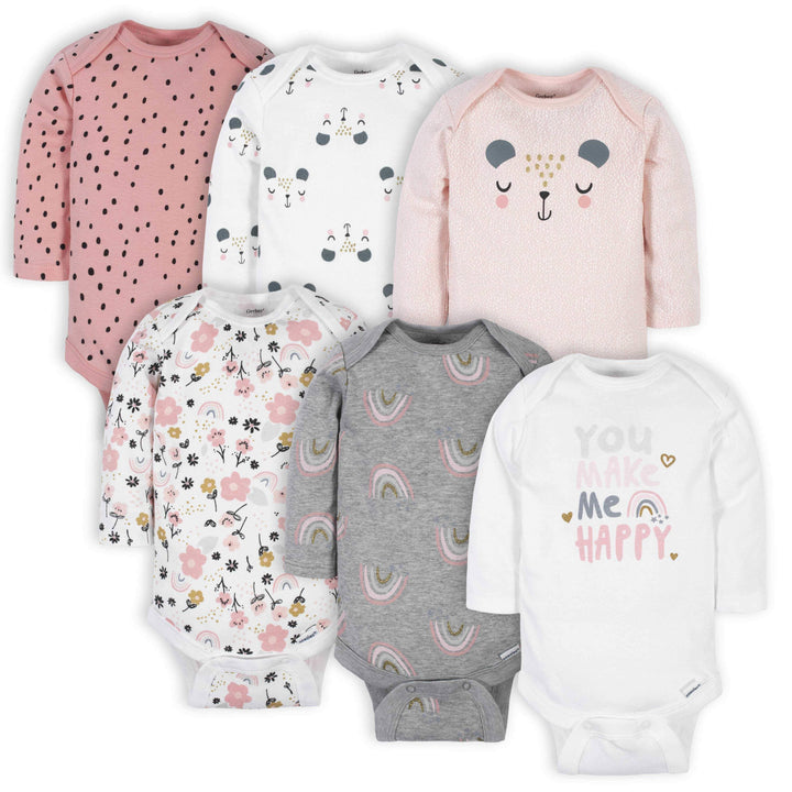 18-Piece Baby Girls Bear Sleep 'N Play, Onesies® Bodysuit, and Burpcloth Set-Gerber Childrenswear