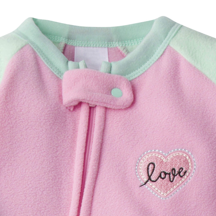 2-Pack Baby & Toddler Girls Love Fleece Pajamas-Gerber Childrenswear