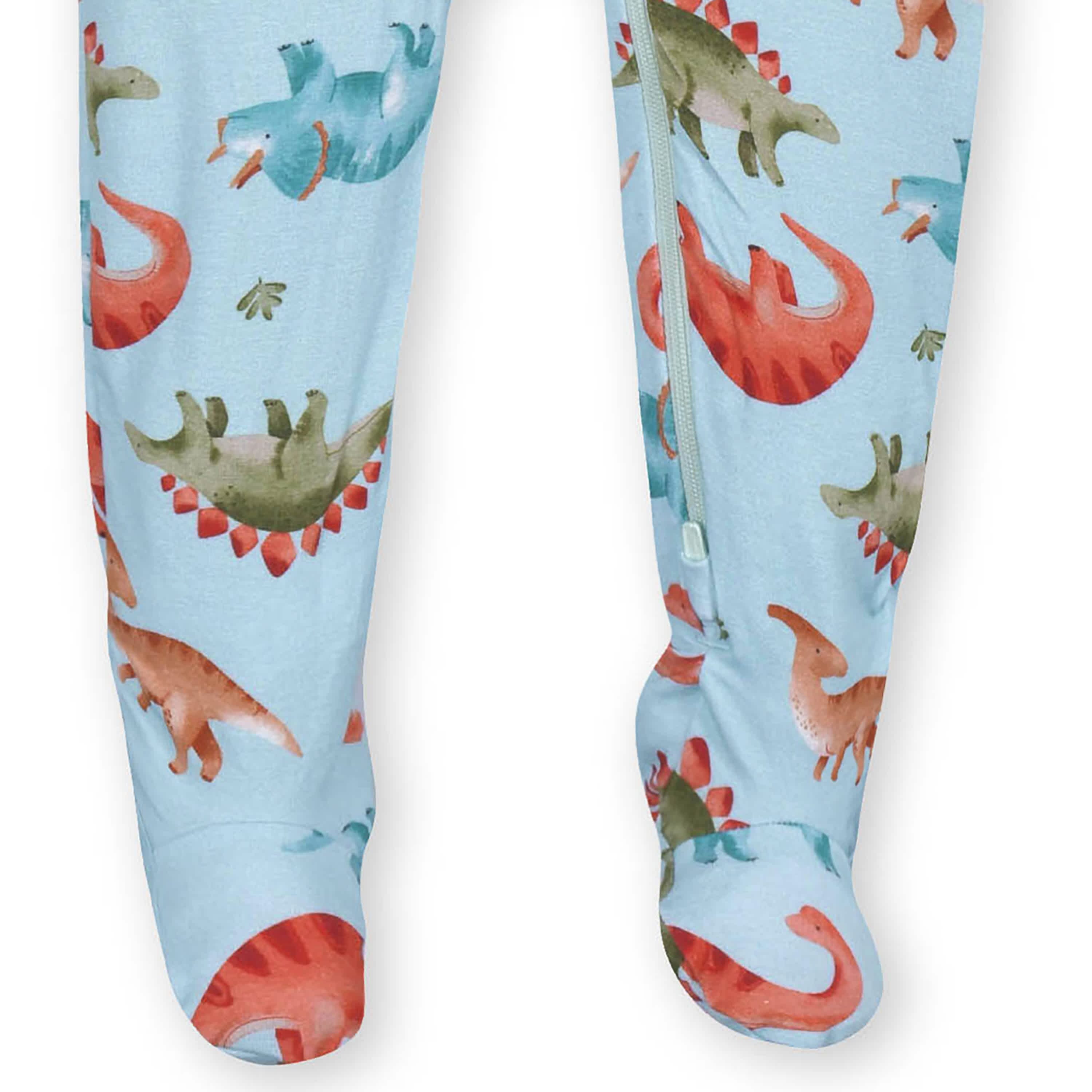 Baby & Toddler Dino Buttery-Soft Viscose Made from Eucalyptus Snug Fit Footed Pajamas