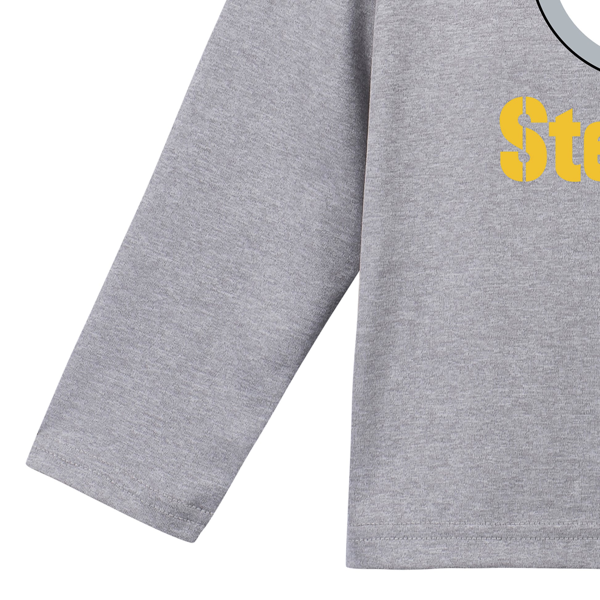 Pittsburgh Steelers Toddler Boys Long Sleeve Tee Shirt-Gerber Childrenswear