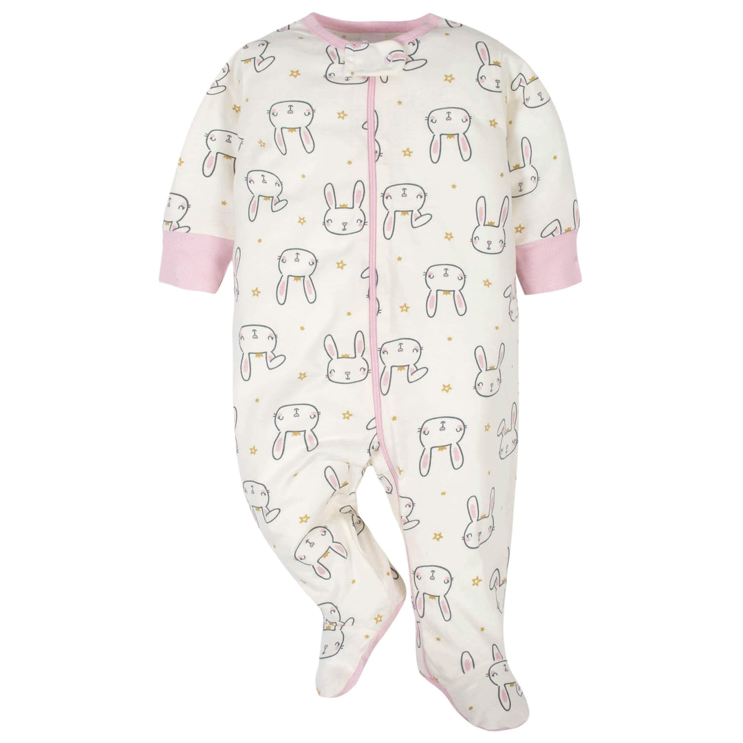 Gerber® 4-Pack Baby Girls Princess & Bear Sleep 'N Play Bundle-Gerber Childrenswear