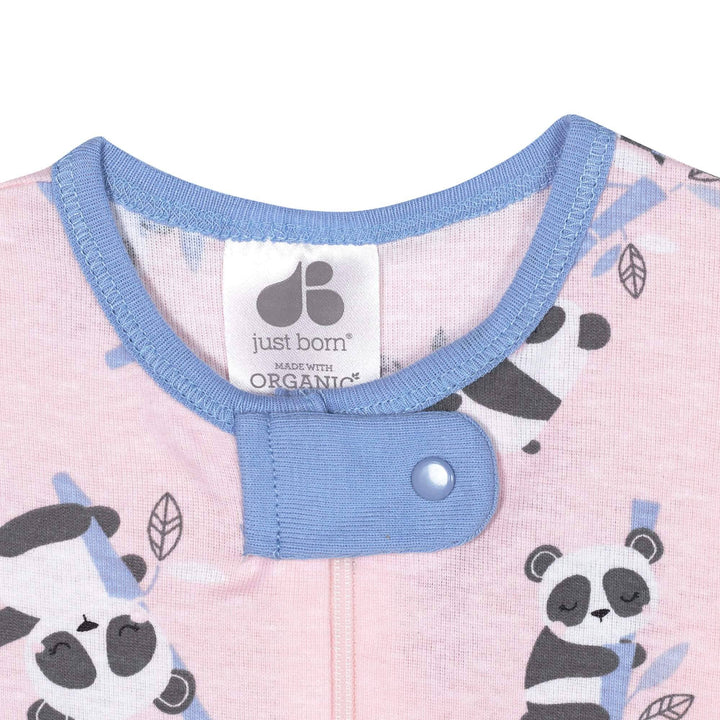 2-Pack Baby Girls' Panda & Clouds Organic Sleep 'n Play-Gerber Childrenswear