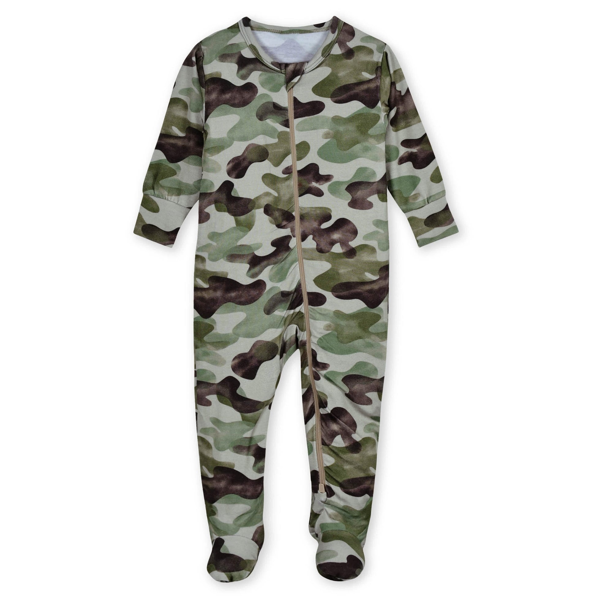 Baby & Toddler Boys Camo Buttery-Soft Viscose Made from Eucalyptus Snug Fit Footed Pajamas