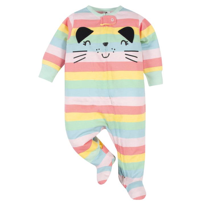 3-Pack Baby Girls Rainbow Sleep 'N Plays-Gerber Childrenswear