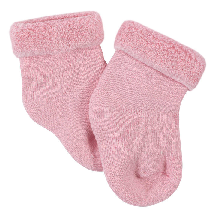 6-Pack Baby Girls Bunny Ballerina Wiggle-Proof™ Terry Bootie Socks-Gerber Childrenswear