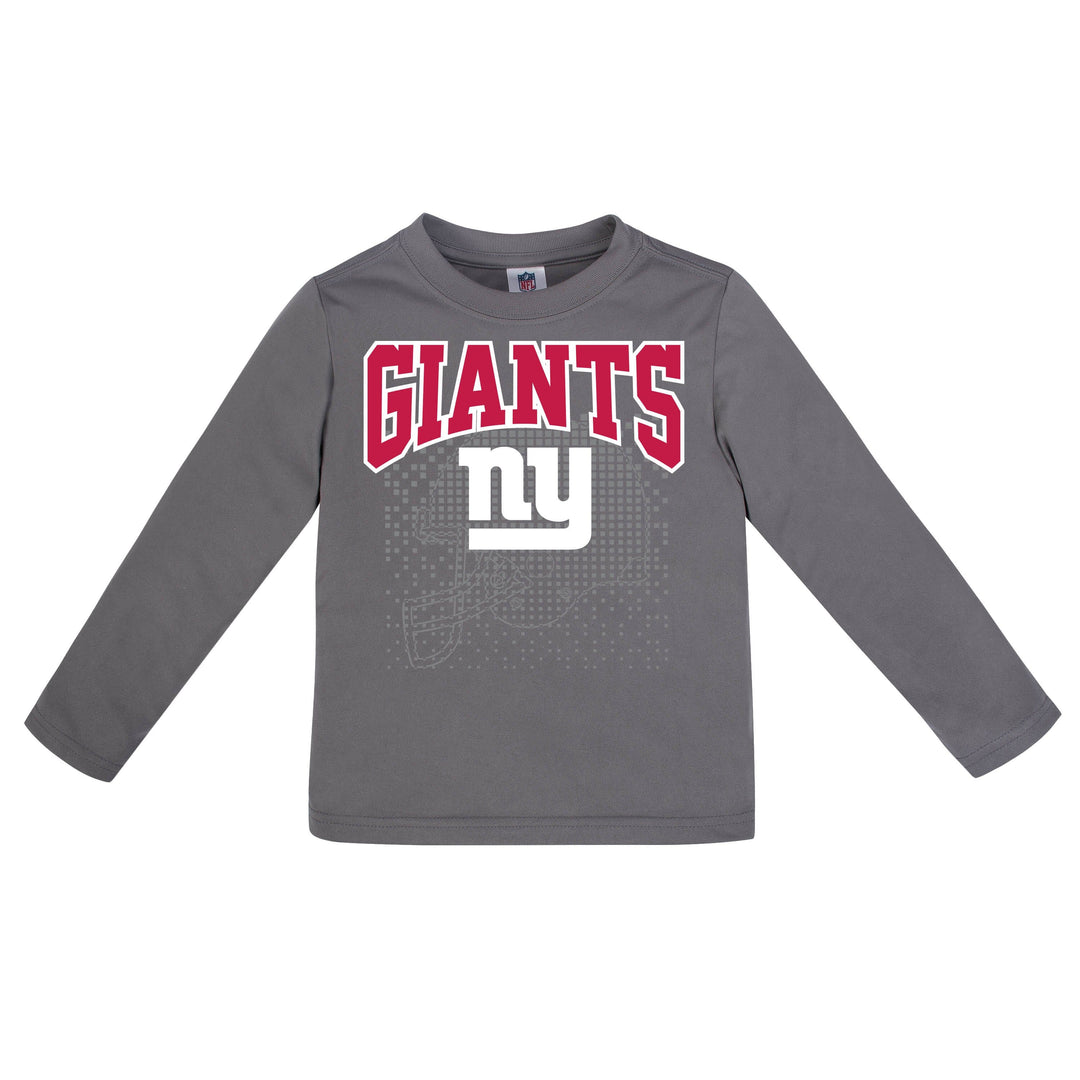 New York Giants Boys Long Sleeve Tee Shirt-Gerber Childrenswear