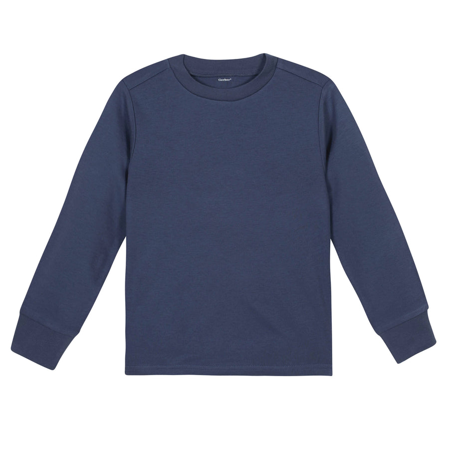 Gerber® Premium Long Sleeve Tee Shirt - Navy-Gerber Childrenswear