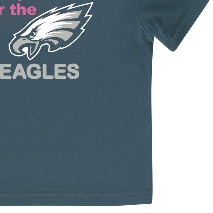 Philadelphia Eagles Girls Short Sleeve Tee Shirt-Gerber Childrenswear