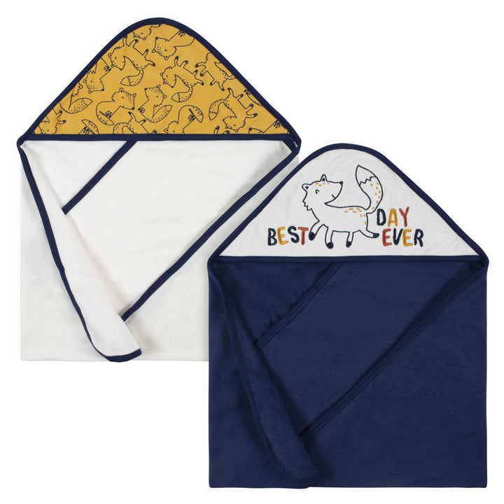 2-Pack Baby Boys Fox Hooded Towels-Gerber Childrenswear