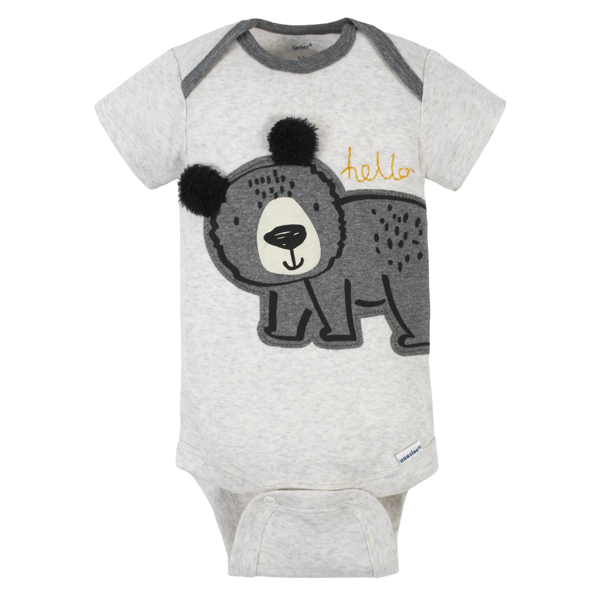 5-Pack Baby Boys Bear Short Sleeve Onesies® Bodysuits