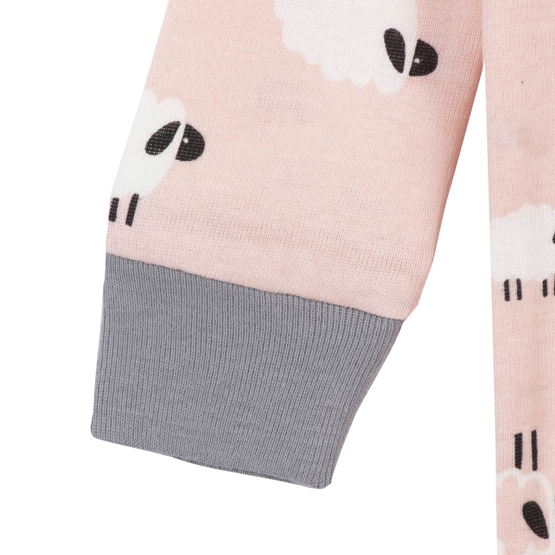 Baby Girls' 2-Pack Organic Sheep Snug Fit Footed Pajamas-Gerber Childrenswear