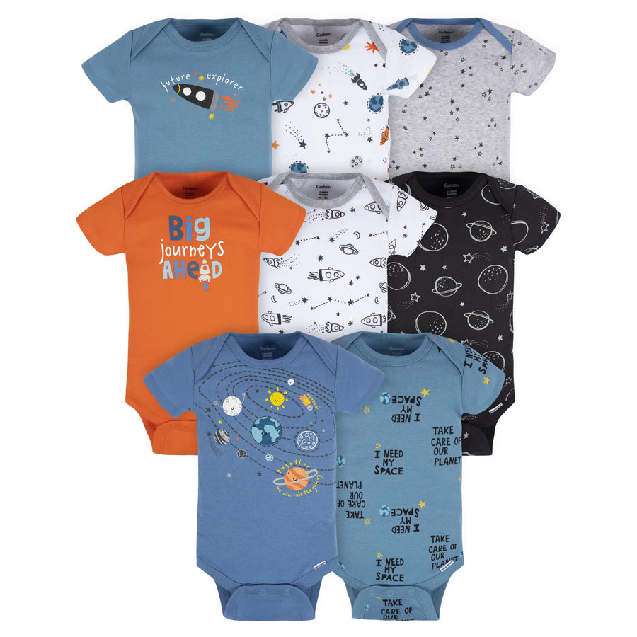 8-Pack Baby Boys Space Onesies® Bodysuits