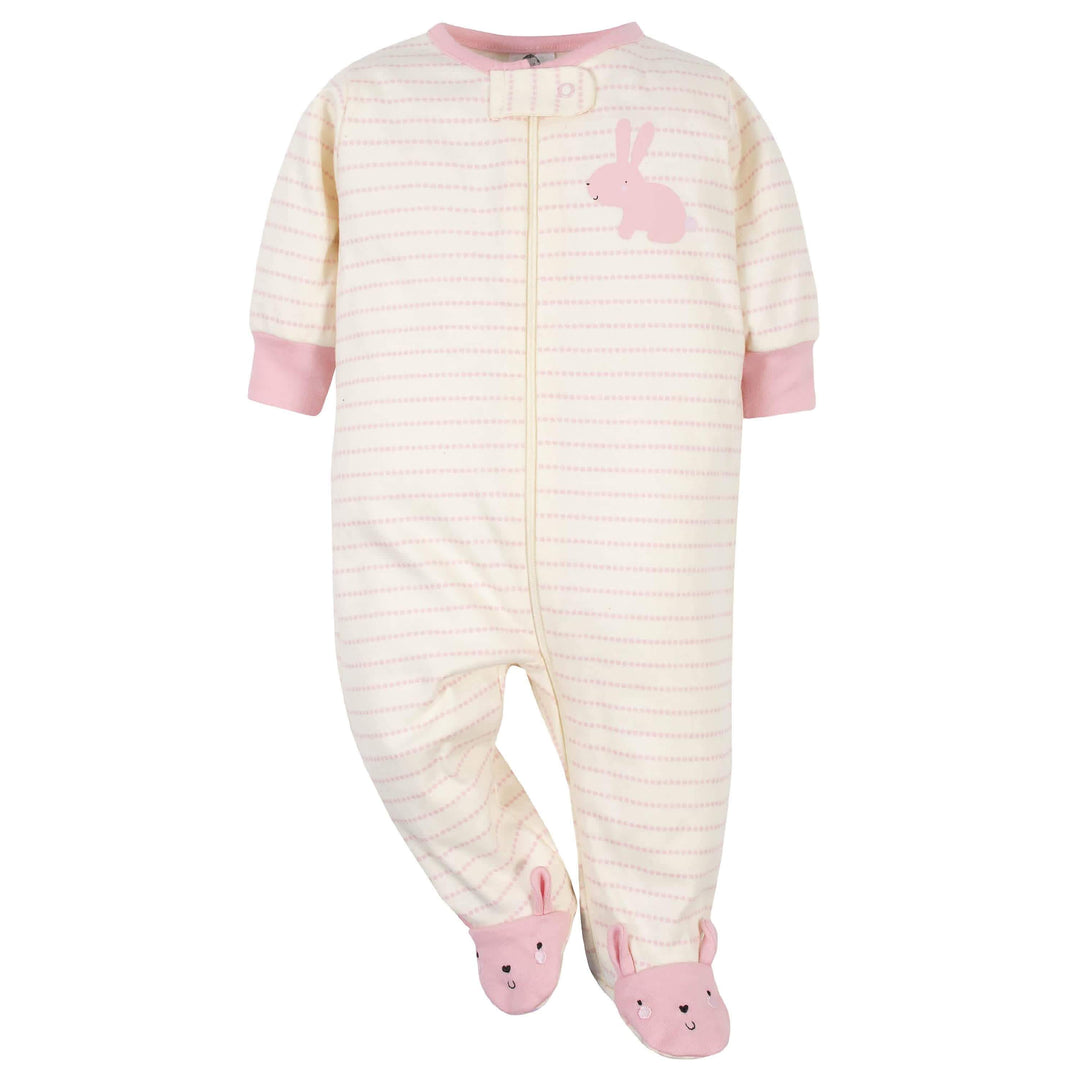 Gerber® Organic 2-Pack Baby Girls Bunny Sleep 'N Plays-Gerber Childrenswear