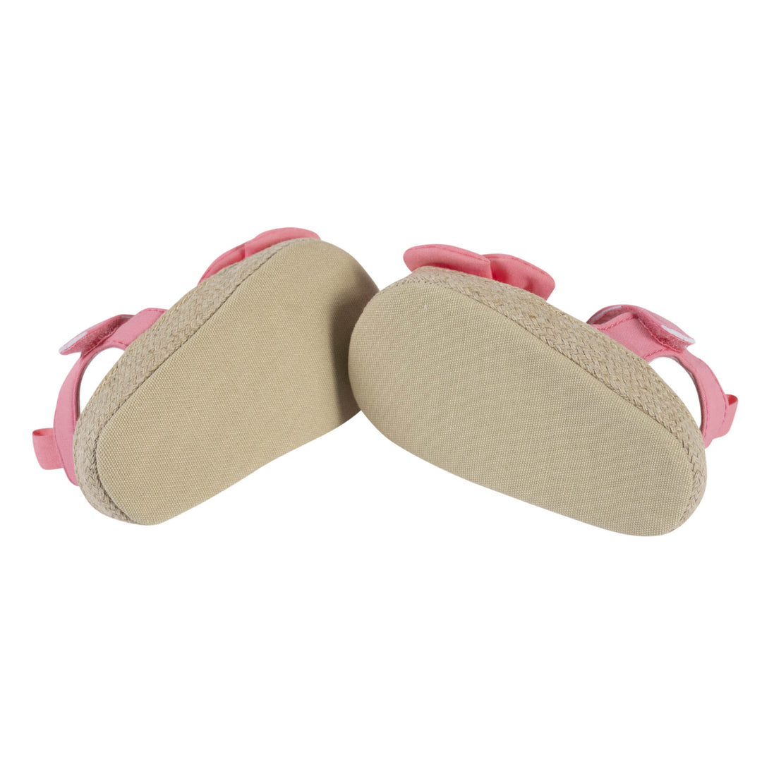 Baby Girls Coral Pink Eyelet Espadrille Sandal-Gerber Childrenswear