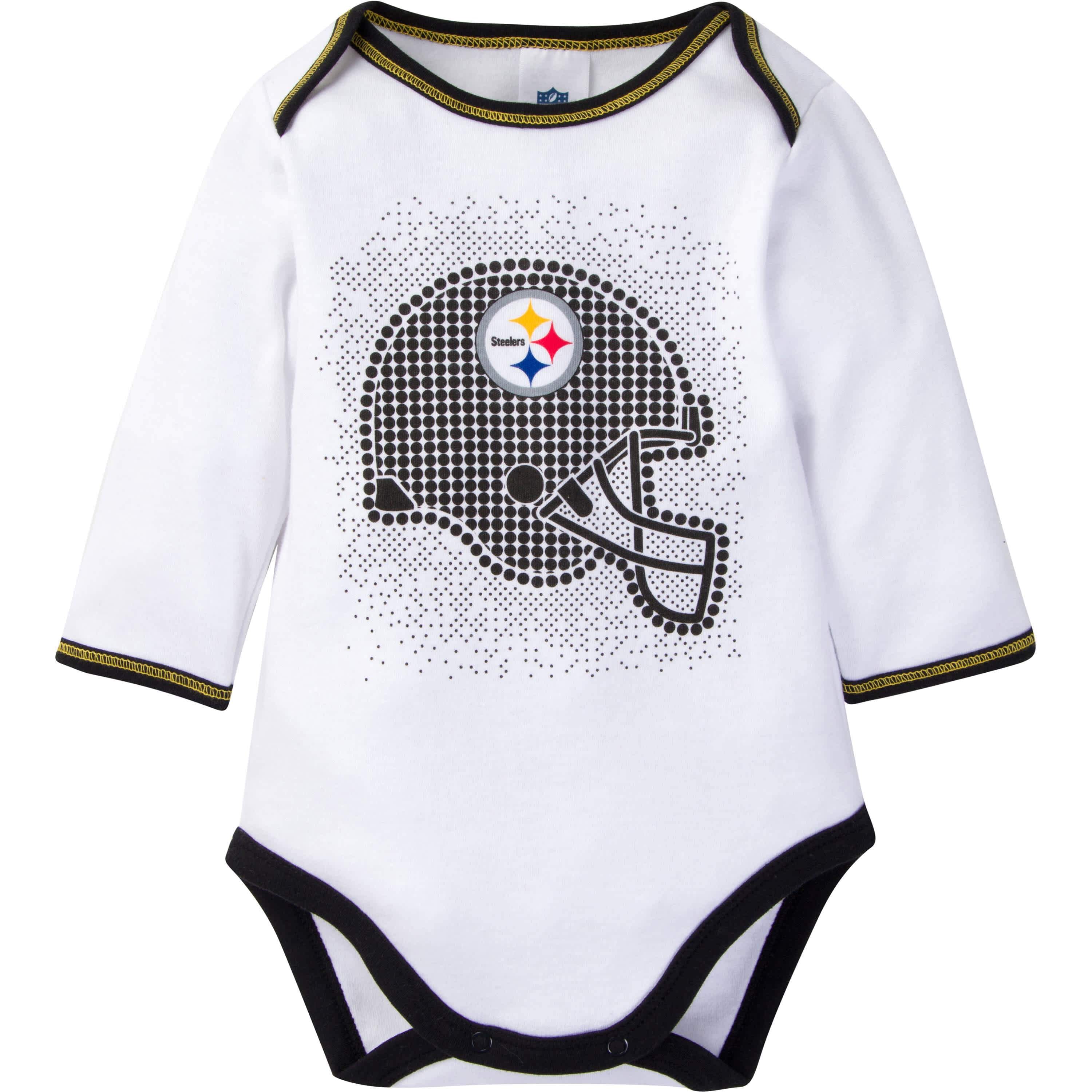 3-Piece Baby Boys Steelers Bodysuit, Footed Pant, & Cap Set-Gerber Childrenswear
