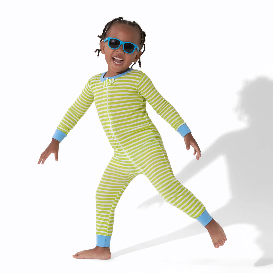 3-Pack Baby & Toddler Boys Stripes & Doggies Snug Fit Footless Pajamas
