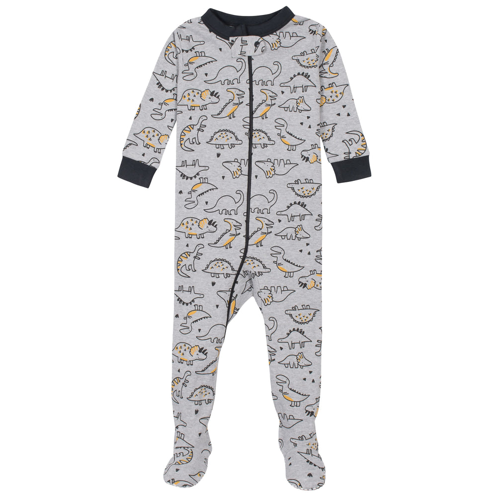 4-Pack Baby & Toddler Boys Dinosaurs & Space Snug Fit Footed Cotton Pajamas-Gerber Childrenswear