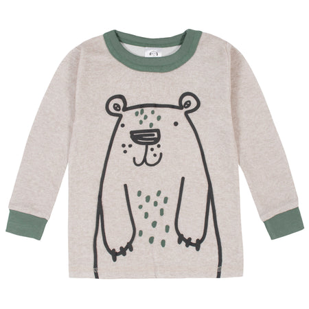 4-Piece Infant & Toddler Boys Bear Snug Fit Cotton Pajamas