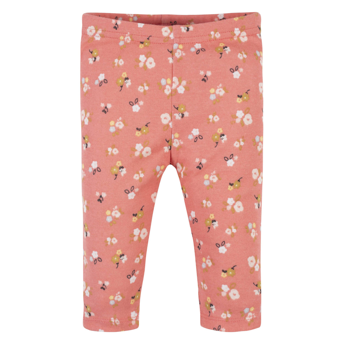 3-Pack Baby Girls Floral, Pink, & Black Leggings-Gerber Childrenswear