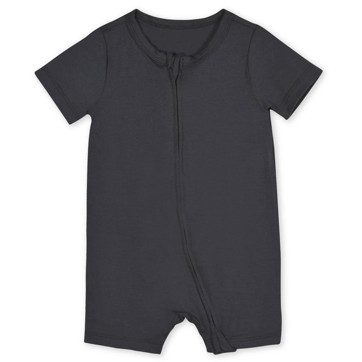 Baby Charcoal Buttery-Soft Viscose Made from Eucalyptus Snug Fit Romper
