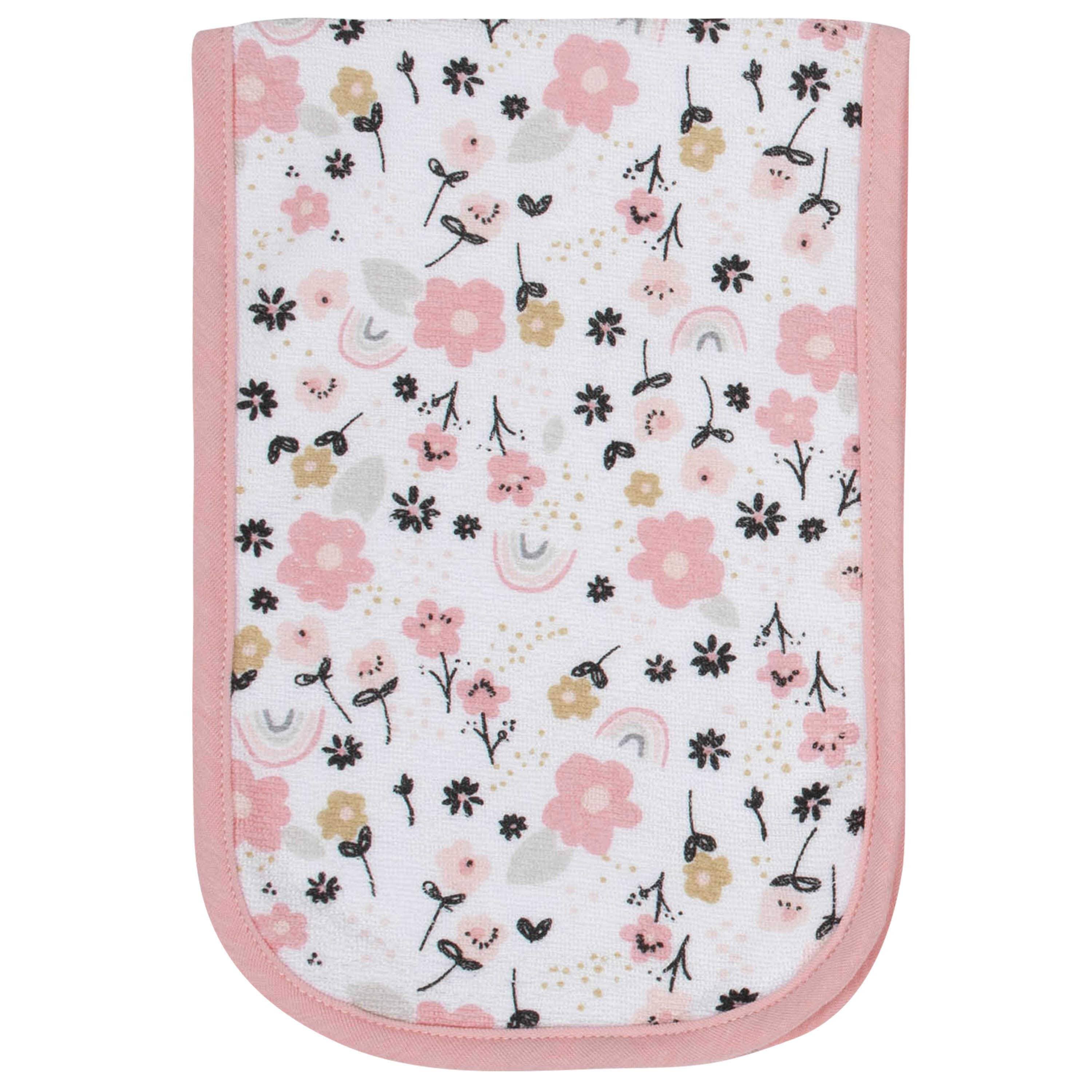 6-Piece Baby Girls Bear Terry Bibs & Burp Cloths Set-Gerber Childrenswear