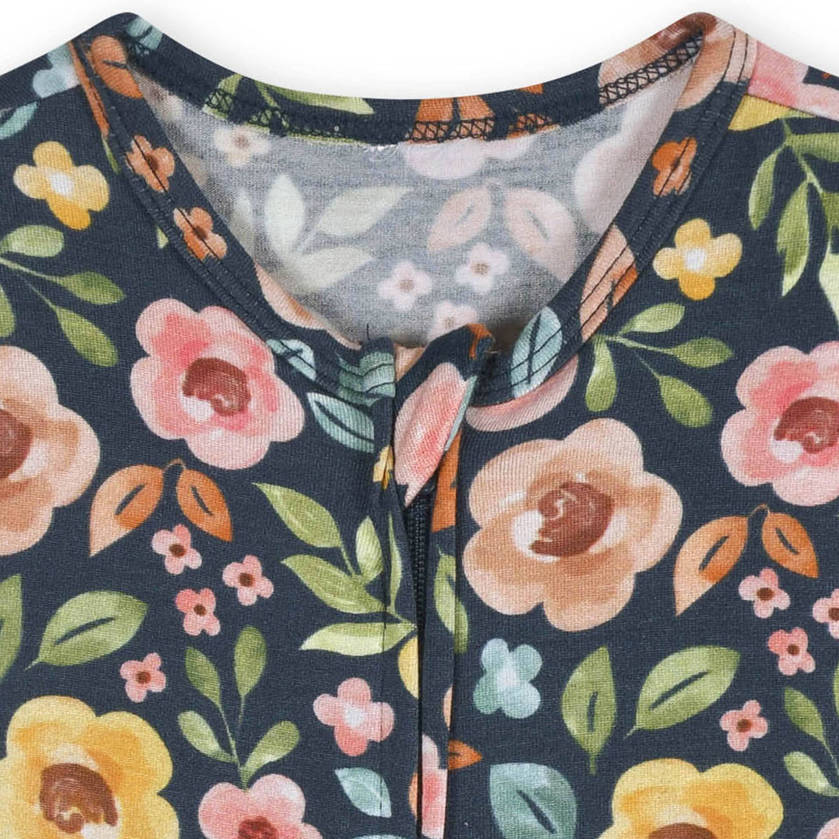 Baby Girls Midnight Floral Buttery-Soft Viscose Made from Eucalyptus Snug Fit Romper