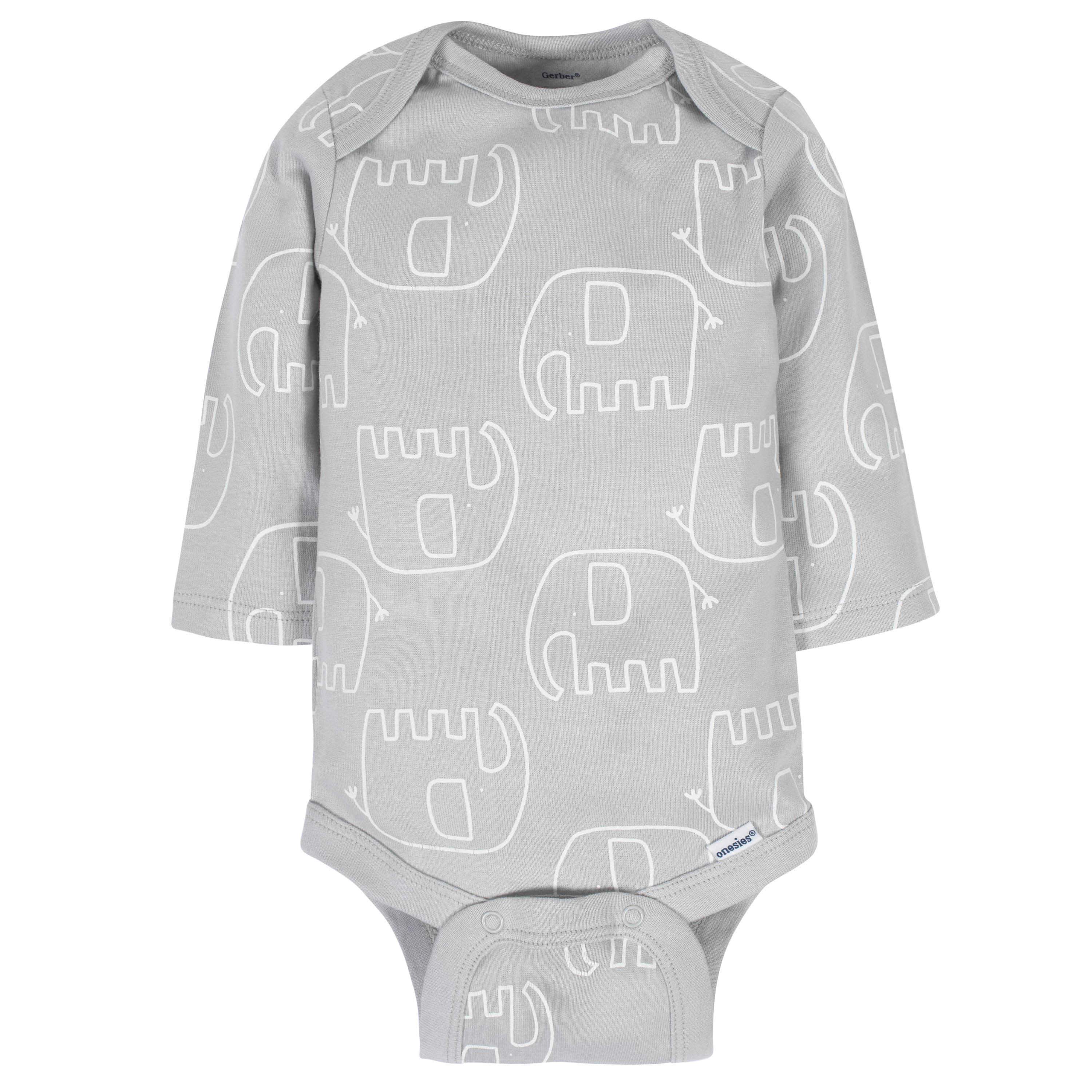 6-Pack Baby Neutral Animals Long Sleeve Onesies® Bodysuits