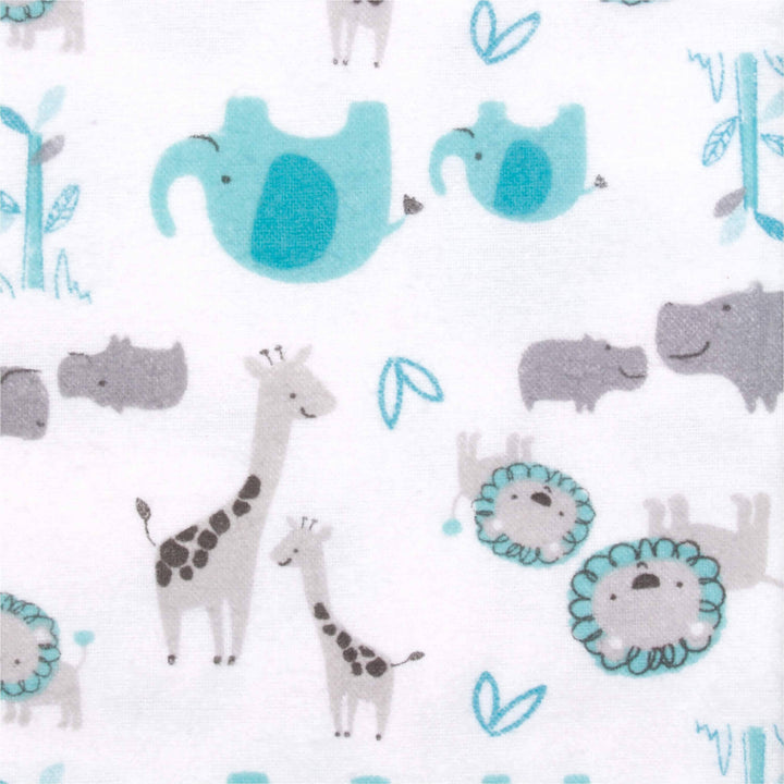 5-Pack Baby Boys Safari Flannel Receiving Blankets-Gerber Childrenswear