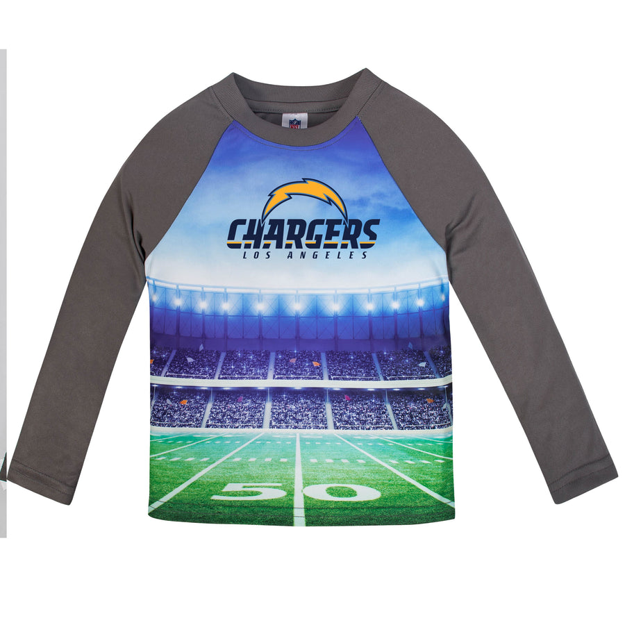 LA Chargers Boys Long Sleeve Tee Shirt-Gerber Childrenswear