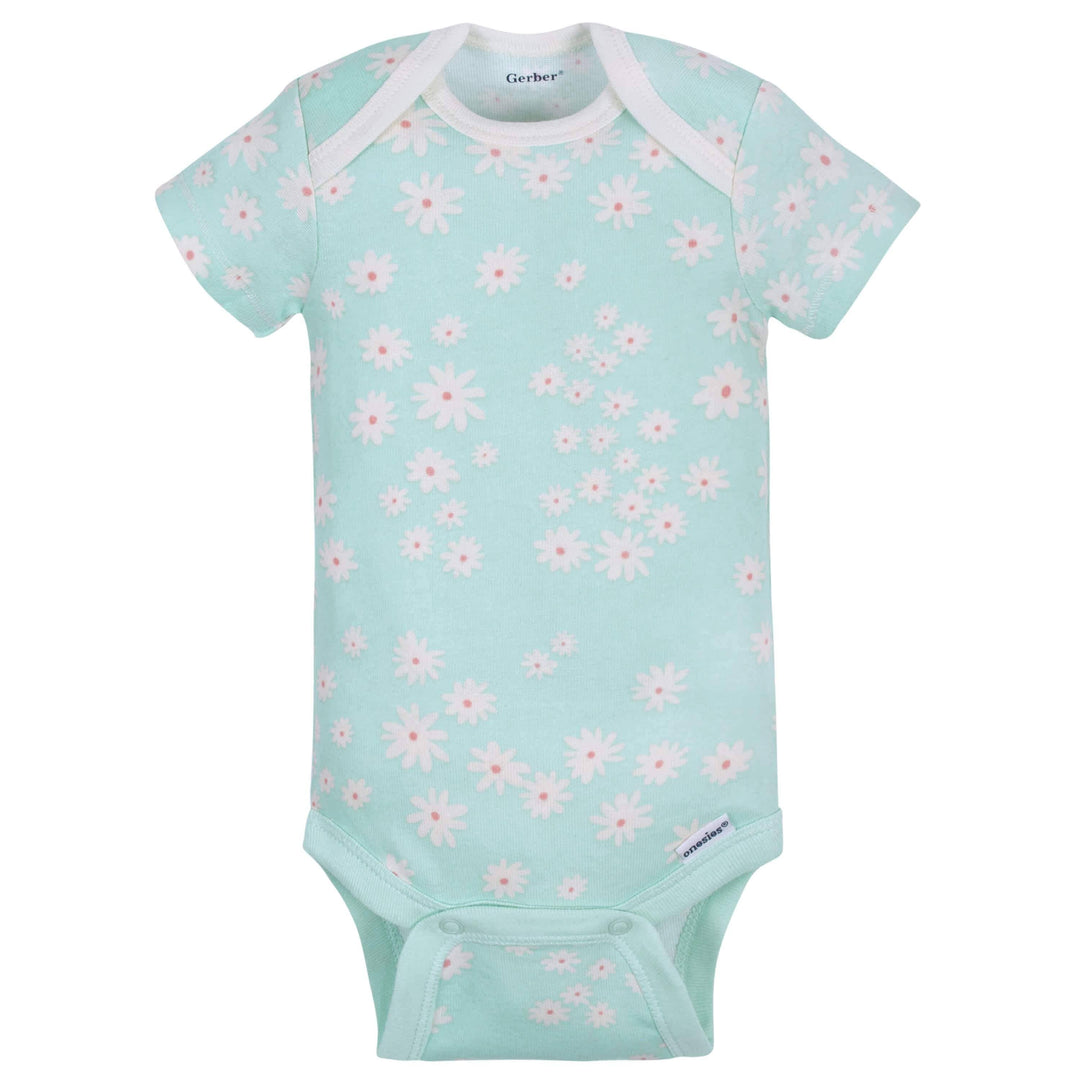 3-Pack Baby Girls Fox Short Sleeve Onesies® Bodysuits-Gerber Childrenswear