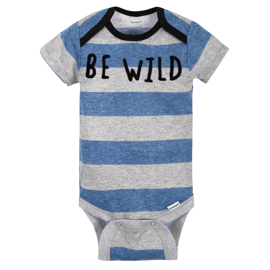 5-Pack Baby Boys Raccoon Short Sleeve Onesies® Bodysuits-Gerber Childrenswear