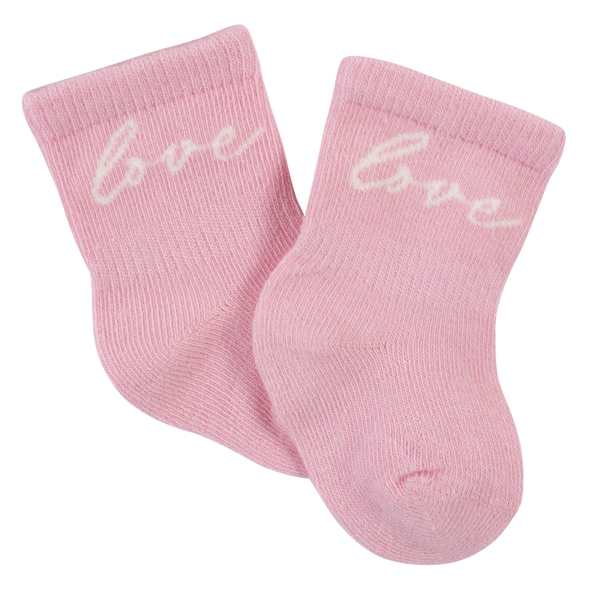 6-Pack Baby Girls Bunny Ballerina Wiggle-Proof™ Jersey Crew Socks-Gerber Childrenswear