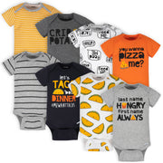 8-Pack Baby Boys Taco Onesies® Brand Bodysuits-Gerber Childrenswear
