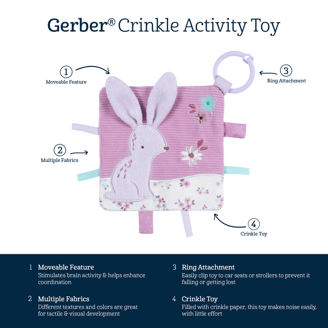 Baby Girls Bunny Crinkle Toy